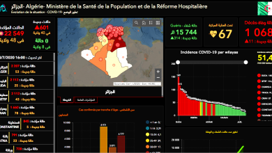 Photo of وهران لا تزال تتصدر عدد الحالات بـ 78 … توزيع عدد الإصابات المؤكدة بالفيروس عبر
