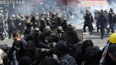 Photo of فرنسا تحتجز العشرات في احتجاجات حاشدة بيوم العمال
