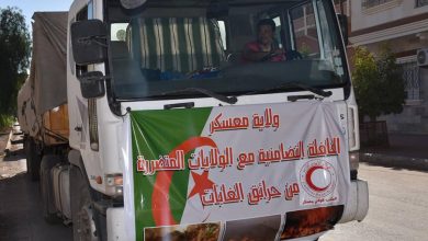 Photo of معسكر:  قافلة تضامنية محملة بـ 80 طن من مختلف المواد ذات الإستهلاك الواسع لفائدة سكان ولاية سوق أهراس