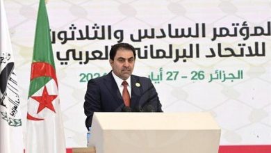 Photo of مؤتمر الاتحاد البرلماني العربي: المندلاوي يدعو الى تكثيف الجهود العربية من أجل ملاحقة مجرمي الحرب الصهاينة